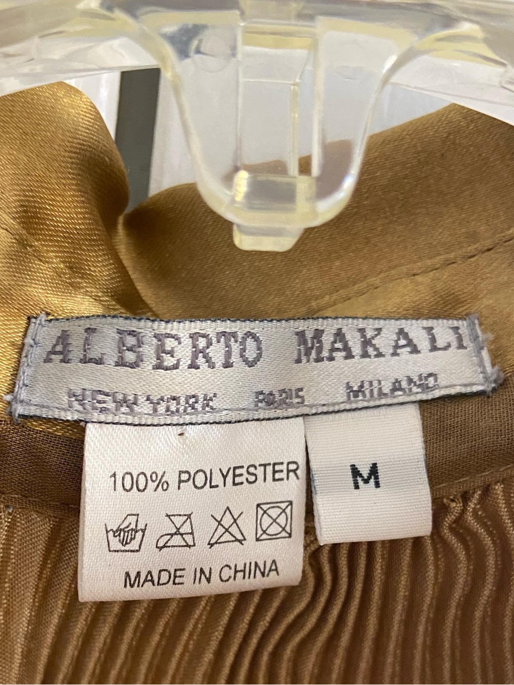 Alberto Makali Sheer Plisse Floral Blouse Medium - Picture 7 of 7